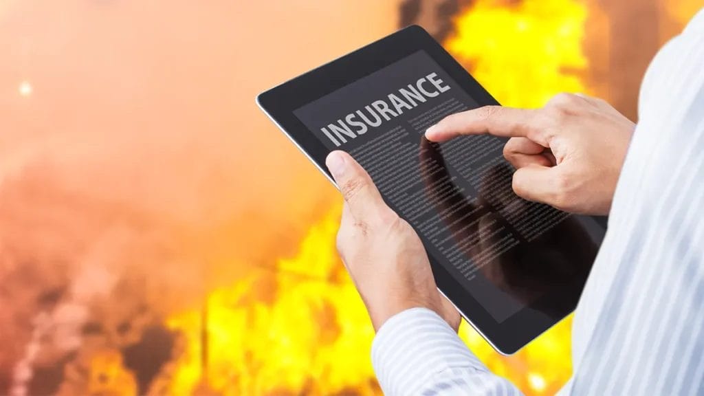 insurance adjuster burnt house assessment